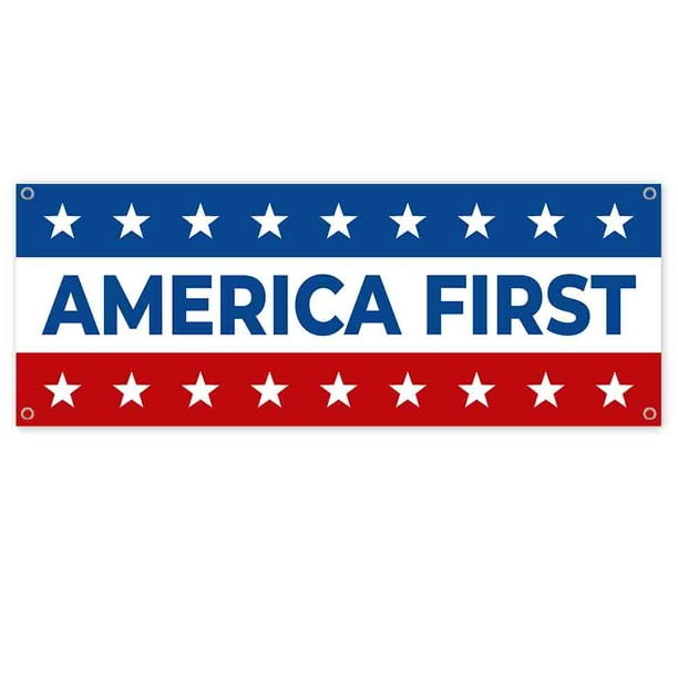 Keep America First 13 oz Banner Heavy-Duty Vinyl Single-Sided with Metal Grommets 